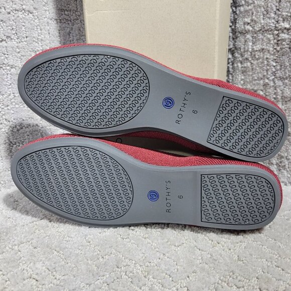 Rothy's The Loafer Women's Size 6 US Red Cinnamon Round Toe Slip On Flat Shoes - Picture 13 of 13